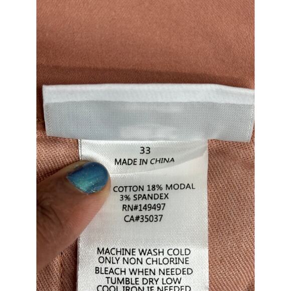 Joe's Jeans Kinetic Brixton Straight and Narrow Pants Salmon Pink Casual Work 33 - Picture 8 of 12